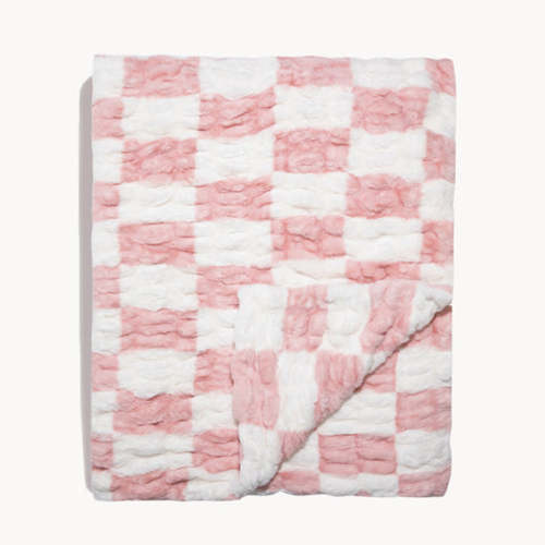 Pink Check | Pink Checkered Blanket | Lola Blankets