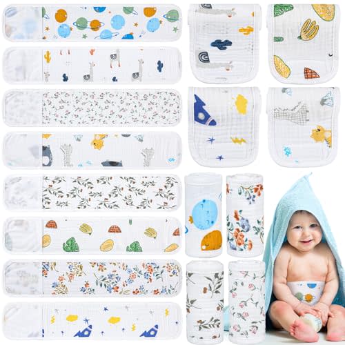 Vabean 8 Pcs Umbilical Cord Cover for Newborn Belly Button Binder for Baby Umbilical Hernia Belt Belly Band Comfort Adjustable Cotton for Newborn Protection Baby Gifts for 0 To12 Months(Lovely)