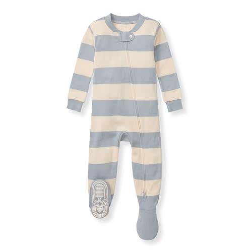 Burt's Bees Baby baby-boys Sleeper Pjs, 100% Organic Cotton, One-piece Footie, Zip Up Jumpsuit, Snug Fit Pajamas