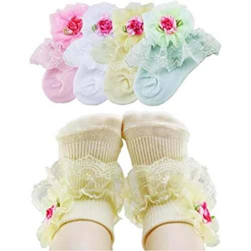 PrinceSasa Little Baby Girl Princess Lace Ruffles Socks Set