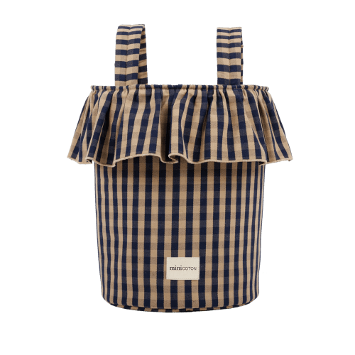 Basket Vichy - Navy + Caramel