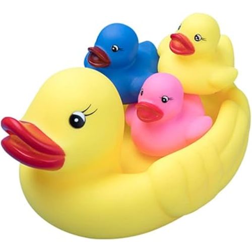 Bath Duck Toys Rubber Ducks Family Squeak and Float Duckies Baby Shower Toy Party Decoration for Toddlers Boys Girls (Colorful Duck Family)