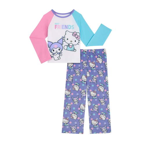 Hello Kitty Girls Long Sleeve Top and Pajama Pants Set, 2-Piece, Sizes 4-16
