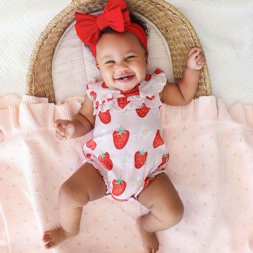 Penny Pointelle Ruffled Bubble Romper