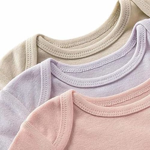 Burt's Bees Baby Unisex Short Sleeve Organic Cotton Bodysuits, 3-Pack