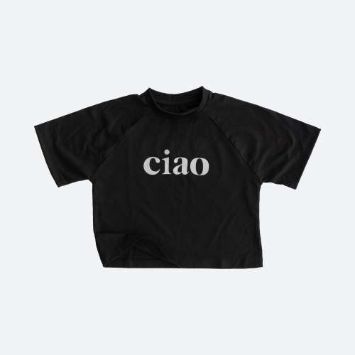 ciao t-shirt - black / silver