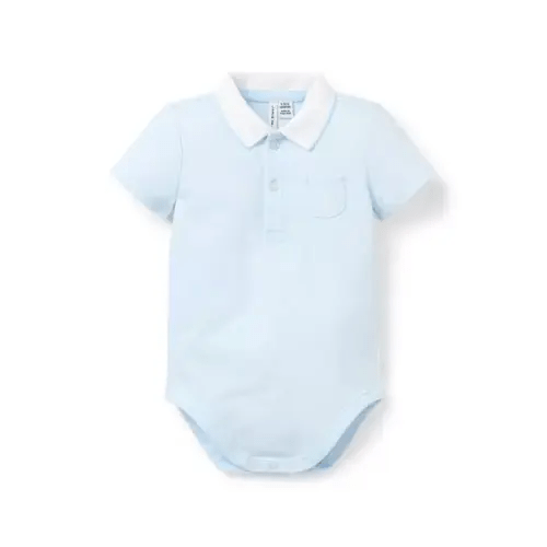Baby Bundle Blue Baby Bunny Pique Polo Bodysuit by Janie and Jack