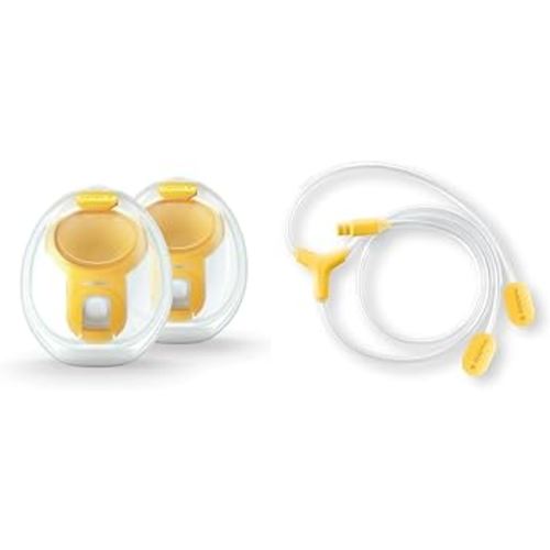 Medela Hands-free Collection Cups, Compatible with Freestyle Flex & Replacement Tubing for Hands-free Collection Cups