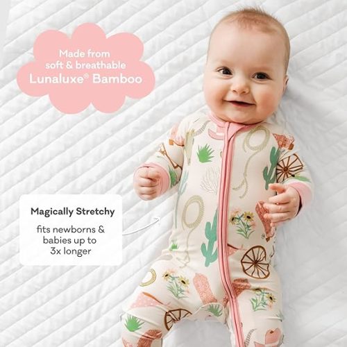Little Sleepies Pajamas for Baby Boys & Girls, Viscose from Bamboo Baby Pajamas, Preemie & Newborn Sleepers, 2-Way Zipper PJs