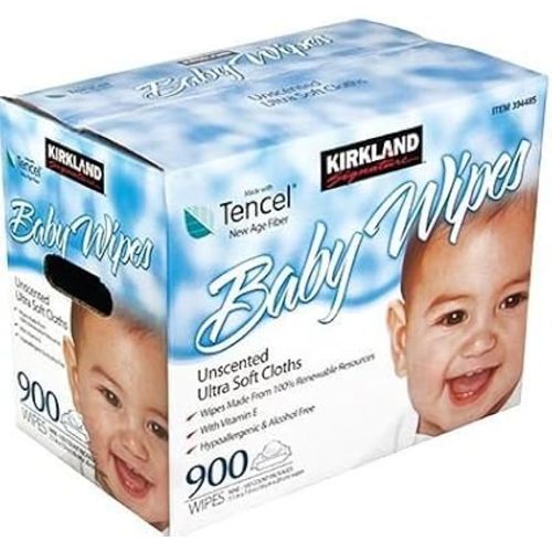 Kirkland Premium Baby Wipes Refill 900 Count Contains Vitamin E and Aloe Infant Baby Toddler