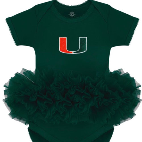 University of Miami Infant TuTu Bodysuit