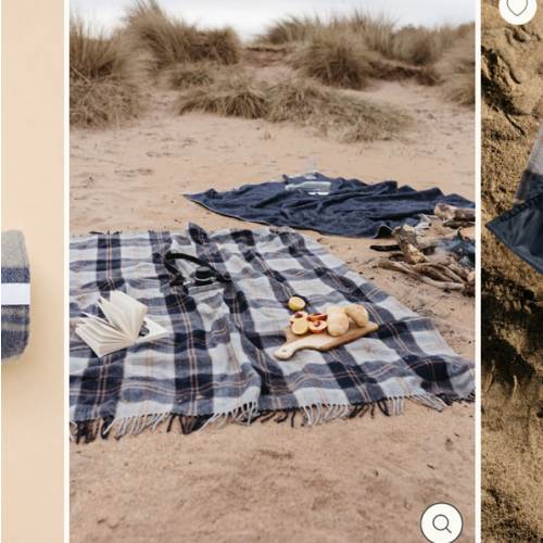 Recycled Wool Picnic Blanket in Bannockbane Silver Tartan – TBCo