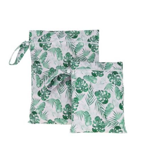 Unique Bargains Polyester Waterproof Compact Cloth Wet Bags Blue 1 Set White, Green