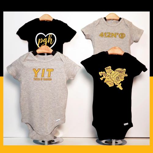 Pittsburgh Baby Bodysuit, 412, Yinzer in Training, Unique Baby Gift