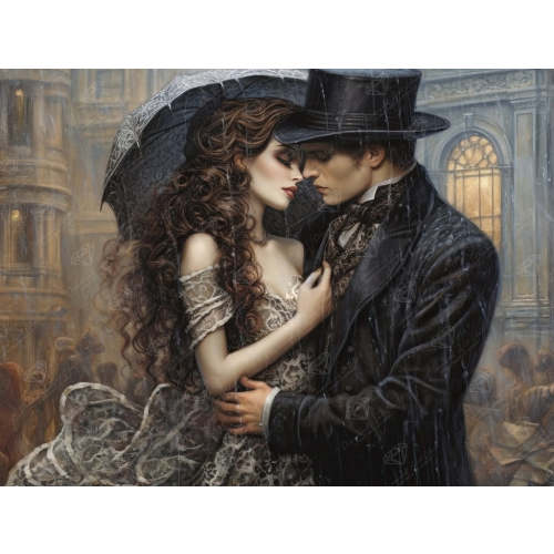 The Farewell — 29" x 22" (73.7cm x 55.6cm) / Round with 47 Colors including 1 AB and 3 Fairy Dust Diamonds / 54,136