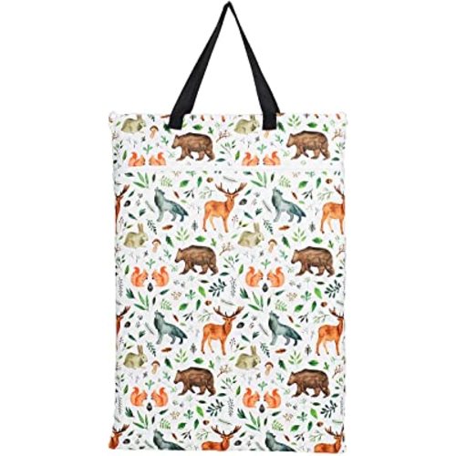 Large Hanging Wet/Dry Cloth Diaper Pail Bag for Reusable Diapers or Laundry