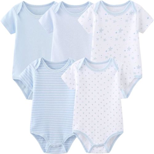 MAMIMAKA Baby Bodysuits Baby Clothes Short Sleeve Bodysuits One-Piece for Baby Boys and Girls : Amazon.co.uk: Fashion
