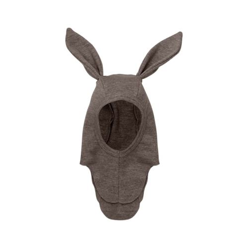 Balaclava Ears Wool Rib Brown Melange | Babyshop - Shop premium children's clothes and baby gear - Babyshop.com,