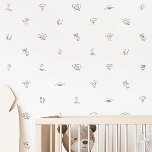 Disney Toy Story Wall Decals - Set of 73 Woody Jessie Bullseye Vinyl Stickers for Nursery Bedroom Bathroom - Peel and Stick Room Decorations