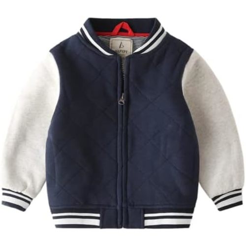 Meufam Kids Toddler Baby Boy Girl Baseball Jacket Color Block Varsity Jackte Zipper Bomber Jacket Streetwear Outwear Coat
