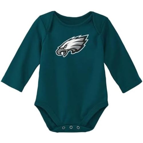 Outerstuff NFL Newborn & Infants 0-24 Months Official Primary Logo Long Sleeve Creeper Bodysuit Romper