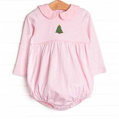 Traditional Tree Pima Embroidered Bubble, Pink – Stitchy Fish