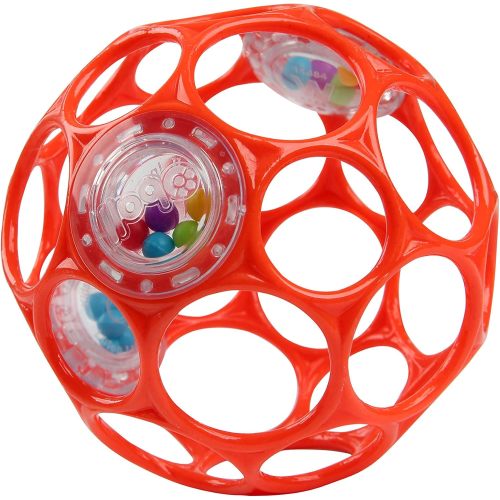 Bright Starts Oball Easy-Grasp Rattle - BPA-Free Infant Toy for Newborns