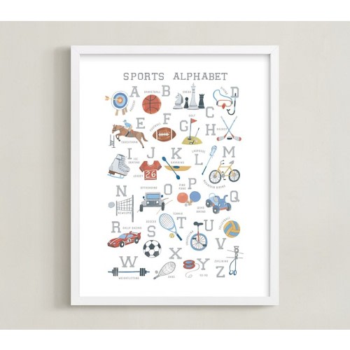 Minted® Sports Alphabet Wall Art by Teju Reval