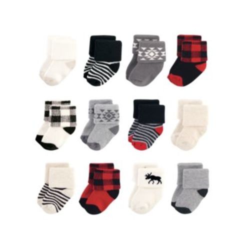 Baby Boys Hudson Plush Terry Socks 12 Pack