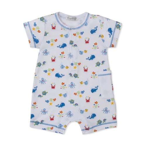 Ocean Antics Blue Short Playsuit