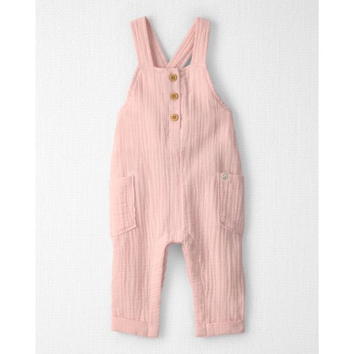 Baby Girl Organic Cotton Gauze Overalls - Little Planet | Carter's - 9M