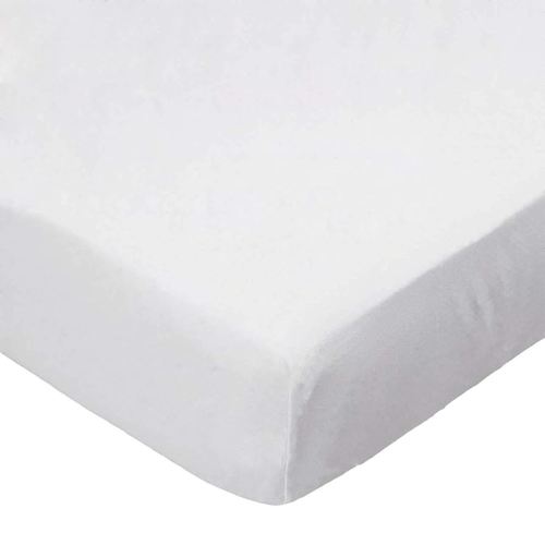 SheetWorld Fitted 100% Cotton Percale Portable Mini Crib Sheet 24 x 38, Solid Ivory Woven, Made in USA