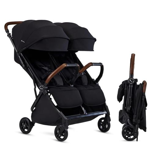 Silver Cross Jet Double - Full Size Side by Side Double Infant & Toddler Stroller - Lightweight, Compact & Easy to Fold, with All-Terrain Wheels – Disney Park Approved
