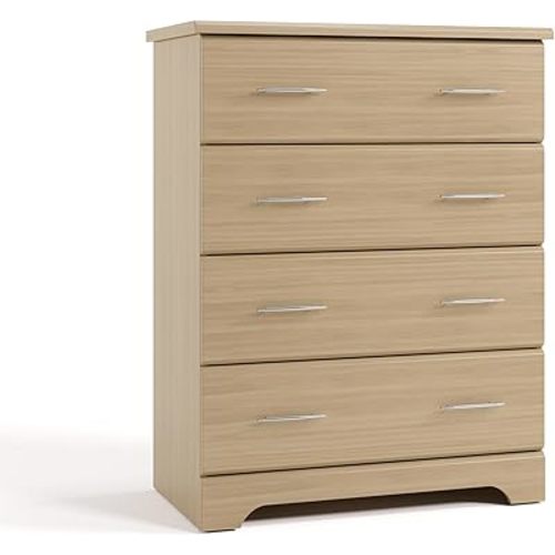 Storkcraft Brookside 4 Drawer Dresser (Driftwood) – GREENGUARD Gold Certified, Nursery Dresser for Kids Bedroom, Chest of Drawers