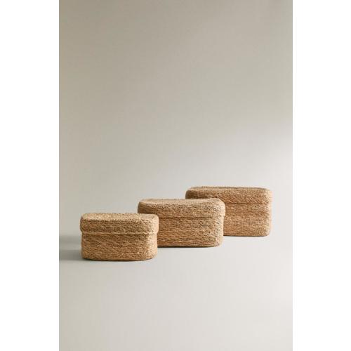 SEAGRASS BASKET WITH LID - Light beige | ZARA United States