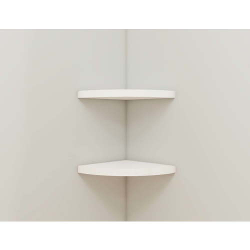 Mainstays 9.5" White Corner Wood Shelves, Set of 2