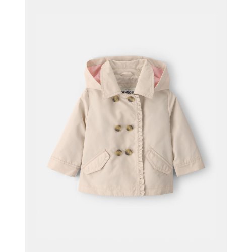 Baby Girl Lightweight Trench Jacket - Khaki - OshKosh B'gosh | Carter's