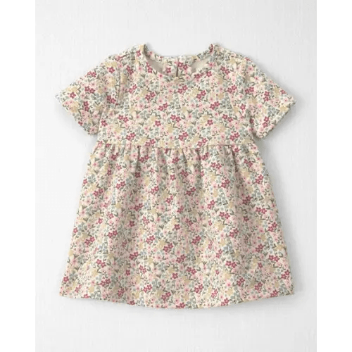 Baby Girl Organic Cotton French Terry Dress in Floral - Little Planet | Carter's