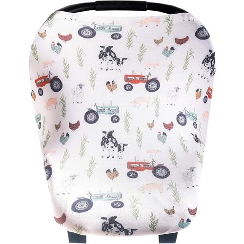 Jo Copper Pearl Multi-Use Cover: Car Seat, Nursing & Stroller Cover - Stretchy Fabric, All-Season, Stylish Designs, Easy Mom Access