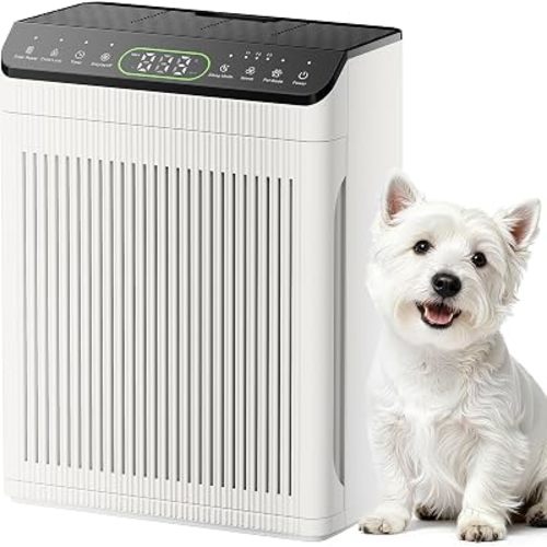 Air Purifiers for Home Pets Up to 2200Ft² Pre-Filter Washable, Ivory