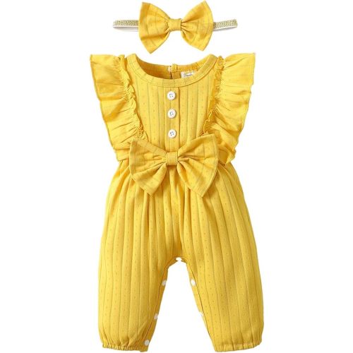 Mioglrie Newborn Baby Girl Clothes One Piece Jumpsuits Clothes Short Sleeve Rompers Summer Clothes for Baby