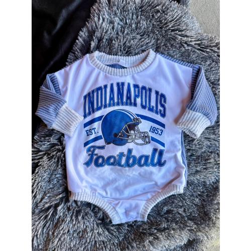 Indianapolis Football Bubble Romper With Snaps| bubble romper | newborn baby outfit | baby outfit | birthday baby outfit