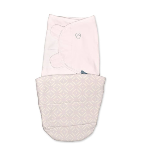 Ingenuity by SwaddleMe All Season Baby Swaddle, 2 Quick Flip Layers to Change from 1.0 to 2.5 TOG, Size 0-3 Months, 7-14 Pounds - Tiny Tiles