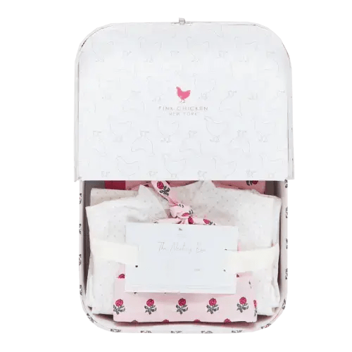 Nesting Box in Pink Tiny Flower | Over The Moon