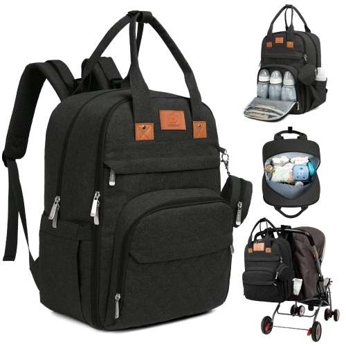 Rove Diaper Bag - Trendy Black / One Size