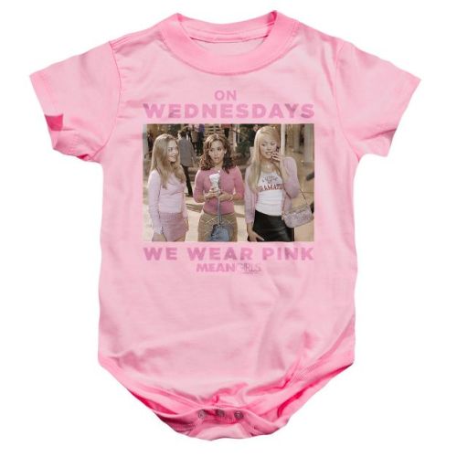 Baby Mean Girls Wednesdays We Wear Pink Infant Bodysuit Pink 6 Months