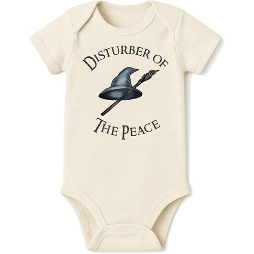 Brain Juice Tees Disturber Of The Peace Onesie® - 100% Cotton - Cream Color