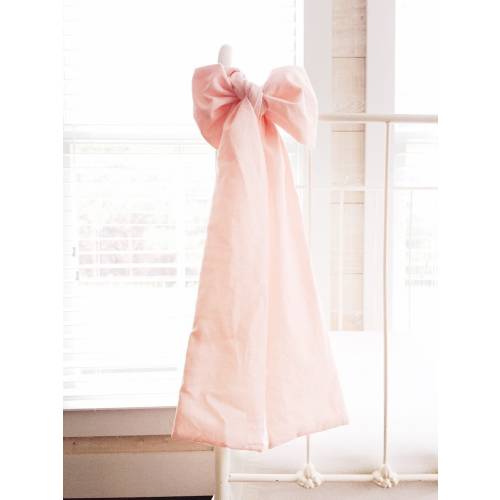 Pink Cotton Crib Bow: Handmade Baby Girl Nursery Decor