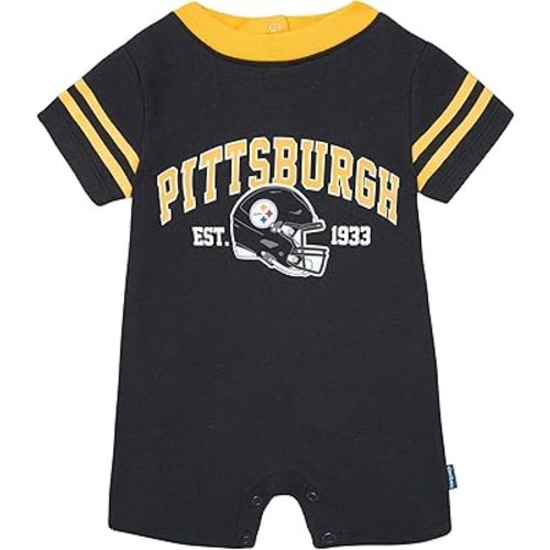 Gerber NFL unisex-baby Nfl Team Short Sleeve Romper