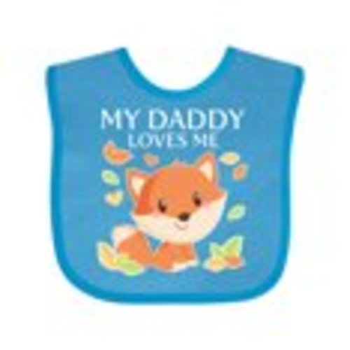 Inktastic My Daddy Loves Me- Little Fox Boys or Girls Baby Bib